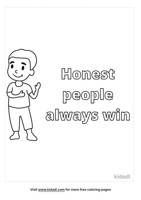 Free Honesty Coloring Page Coloring Page Printables Kidadl