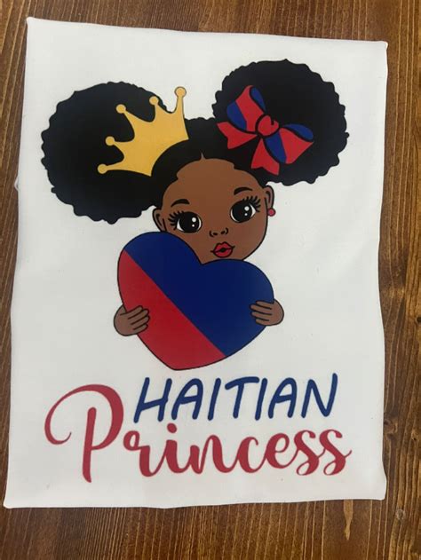 haitian princess tee haitian flag day haitian princess etsy