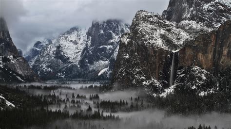 Yosemite National Park Winter Scenery Wallpapers Wallpaper Cave