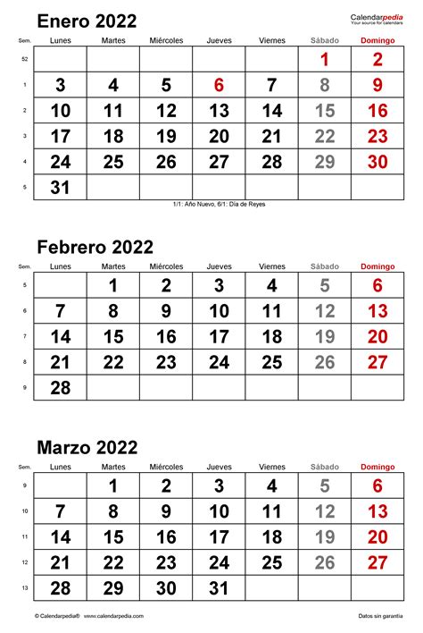 Calendario Trimestral 2022 En Word Excel Y Pdf Calendarpedia