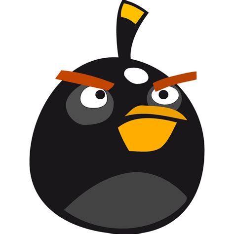 Angry Birds Black Bomb Character Png Transparent Background Free