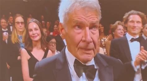 Harrison Ford Holds Back Tears As He Receives Minute Standing Ovation