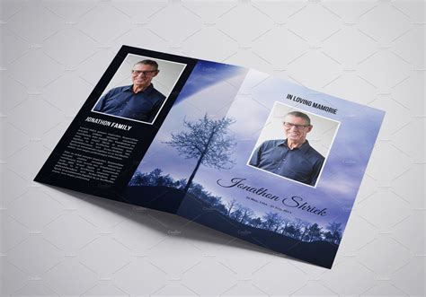 Funeral Program Template V895 Brochure Templates Creative Market