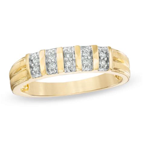 Visit since1910.com for this sylvie double row diamond wedding band sy736b. 1/10 CT. T.W. Diamond Double Row Wedding Band in 14K Gold ...
