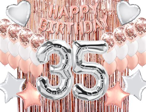 35th Birthday Decorations 35 Birthday Party Supplies 35 Etsy