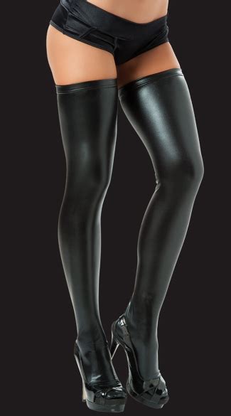 Sexy Metallic Thigh High Stockings