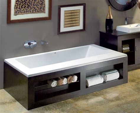 Make the most of your bath today with bath panel storage. MTI FN84 Designer Collection Metro 60" Wooden Tub Surround ...