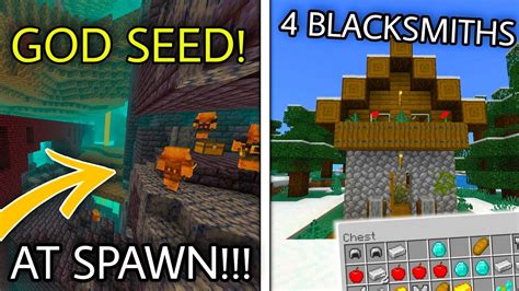 💥 Seed New Best Seed For Minecraft 118 Bedrock Edition 2 Blacksmiths