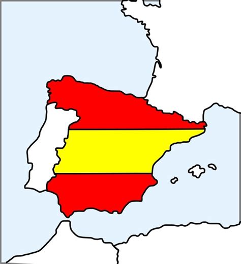 Spain Map And Flag Vectors Graphic Art Designs In Editable Ai Eps