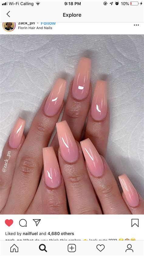 Peachy Keen Pink Ombre Nails Ombre Acrylic Nails Summer Acrylic Nails Pretty Acrylic Nails