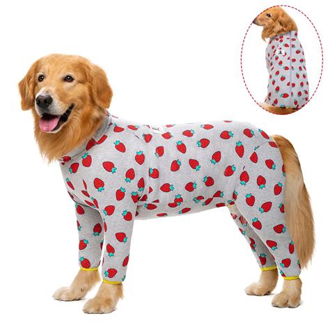 Cotton Large Dog Clothes Pajamas Medium Dog Costume Jumpsuits Etsy