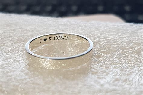 Personalize Inside Engraved Ring For Woman Custom Engrave Etsy