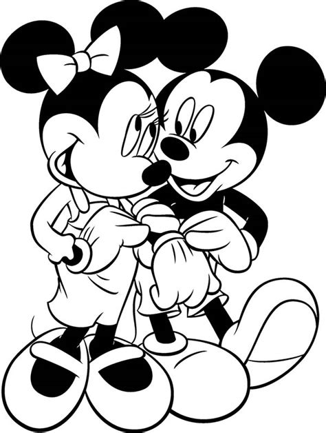 Mickey And Minnie In Mickey Mouse Clubhouse Coloring Page Kids Play Color