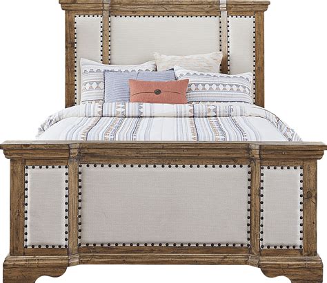 Canyon City 7 Pc Camel Colors King Bedroom Set With Mirror Dresser 3