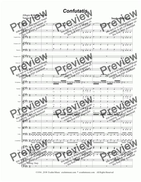 Confutatis From Requiem Mass Full Score Sheet Music Pdf File