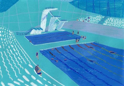 Swimmers — Charlotte Ager Illustration Diving Lessons Kickboard