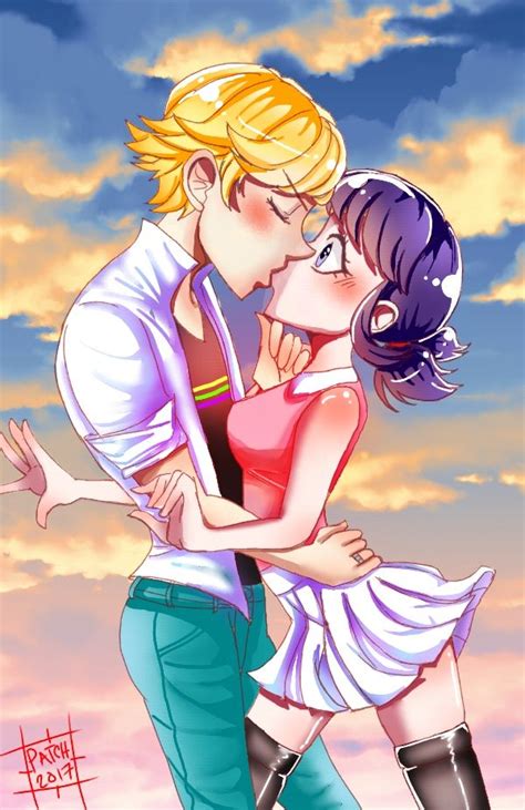 Fanart Miraculous Marinette And Adrien Kiss Anime Wp List