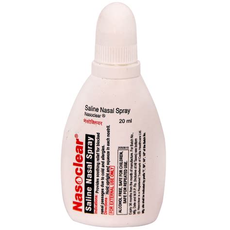 Nasoclear Saline Nasal Spray Uses Side Effects Price Apollo Pharmacy