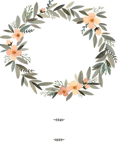 A Floral Wreath With Leaves And Flowers On The Bottom Surrounded By An