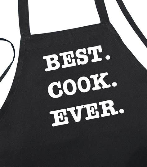 Novelty Chef Apron Best Cook Ever Funny Barbecue Black Aprons