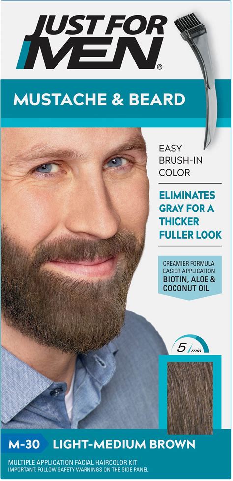 Just For Men Light Brown Hair Coloring Beard Color Kit 1 Ea Pack Of 2