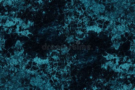 Dark Blue Abstract Concrete Grunge Texture With Crack Lines Stock Photo