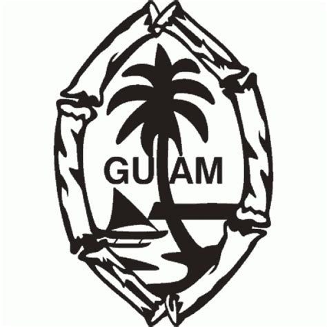 Guam Flag Black And White Clip Art Library