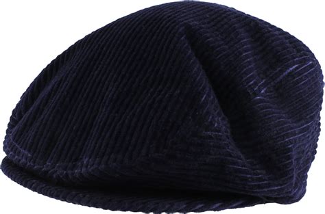 Morehats 100 Cotton Velvet Corduroy Newsboy Cap Gatsby Golf Hat Navy