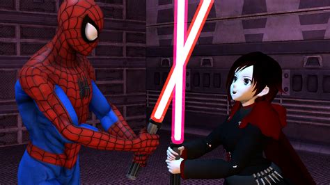 Master And Padawan Spider Man Training Ruby Rose By Kongzillarex619 On