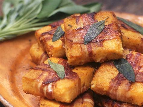 Polenta grillée au bacon