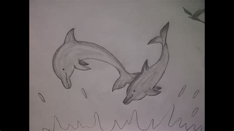 Einen akt, eine karikatur zeichnen. Рисуем дельфинов прыгающих в волнах (очень просто, для ...