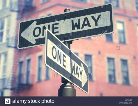 3d Illustration Conceptual Image Of One Way Sign Used On Several