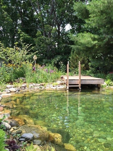 45 Beautifully Natural Pond Swimming Pool Design Ideas 4