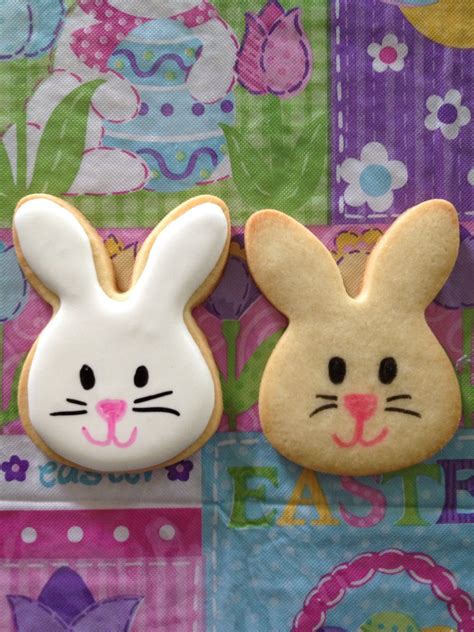 Bunny Head Cookies Rabbit Cookies Easter Sugar Cookies Decorated