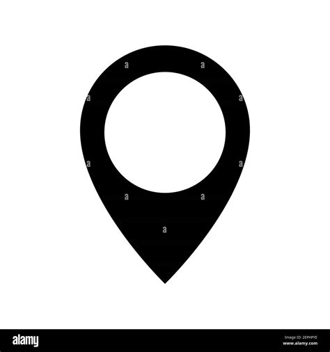 Location Pin Icon Map Label Mark Black Simple Location Marker Stock