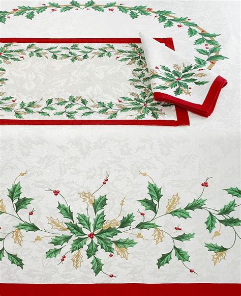 Machine wash and tumble dry cool. Lenox Holiday Collection - Table Linens - Dining ...