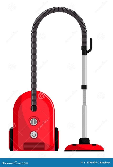 Vacuum Cleaner Modern Hoover Flat Style Illustration Stock
