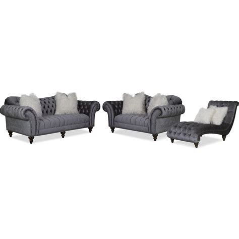Brittney Sofa Loveseat And Chaise Value City Furniture