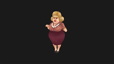 Fat Old Lady 3d Model