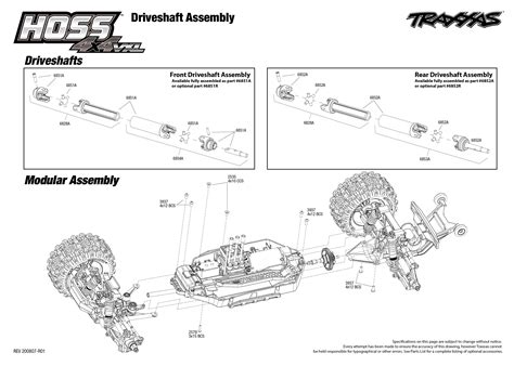 Exploded View Traxxas Hoss 110 Vxl 4wd Tqi Rtr Pohon Astra