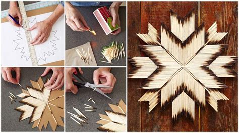 Beginner Easy Matchstick Art On Paper Diy Craft