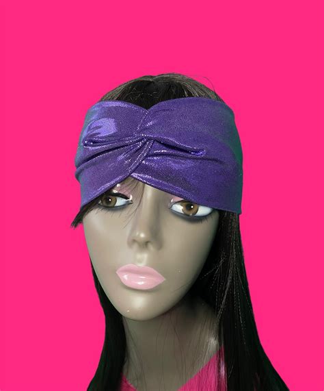 Purple Handmade Turban Headband Etsy