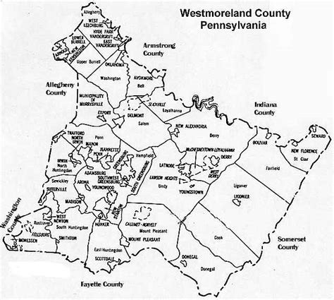 Westmoreland County Map