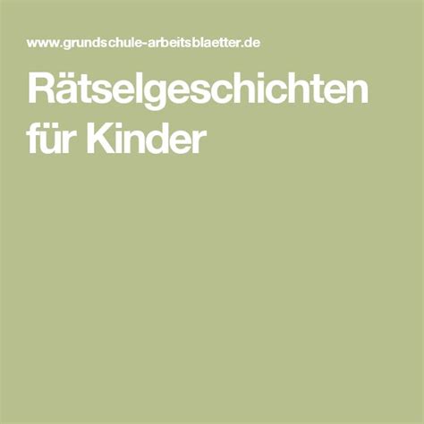 We did not find results for: Rätselgeschichten für Kinder | Quiz für kinder ...