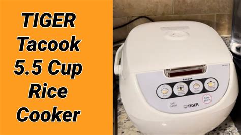 TIGER JBV A10U 5 5 Cup Rice Cooker With Food Steamer Basket White