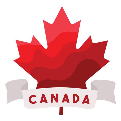 Canada Ribbon Maple Leaf Badge Sticker Transparent Png And Svg Vector File