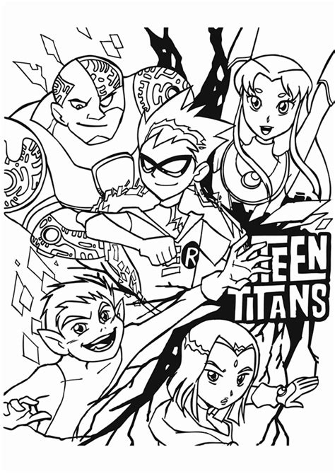 Desenho De Teen Titans Para Colorir Tudodesenhos