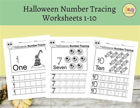 Halloween Number Tracing Printables Busyprintable