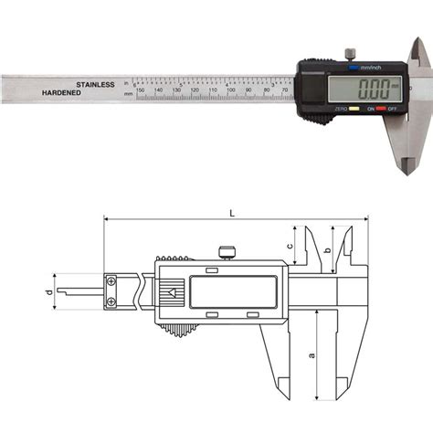 6 Inch 0 150 Mm Left Handed Digital Calipers Id111 221