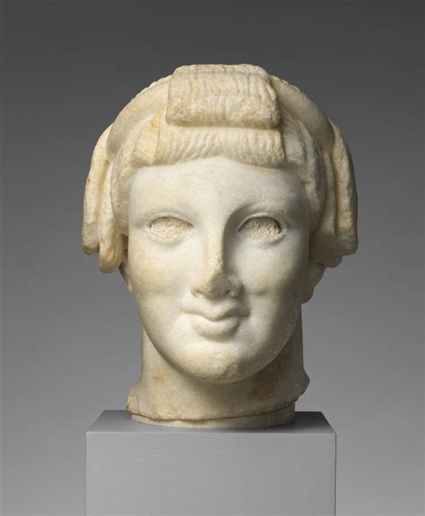 Marble Head Of Apollo Roman Augustan Or Julio Claudian The